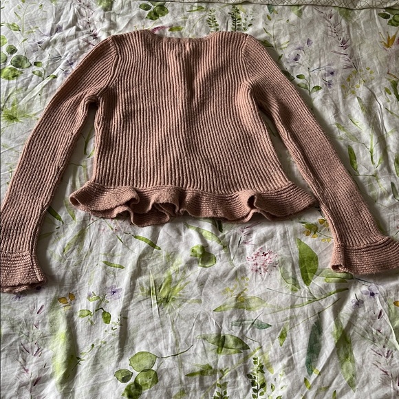 Dusty Pink Ribbed Cardigan - Picture 6 of 6
